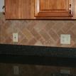 Herring bone backsplash.