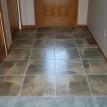 Front hall 16x16 ceramic tiles, straight line.