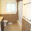 Diagonal tile combined with block pattern